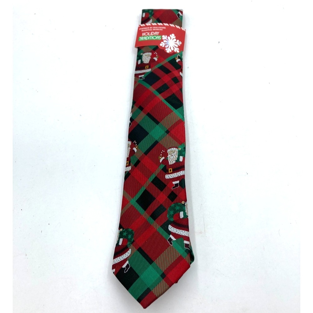 Holiday‎ Traditions Hallmark  "Santa" Men's Neck Tie 58 inches NWT